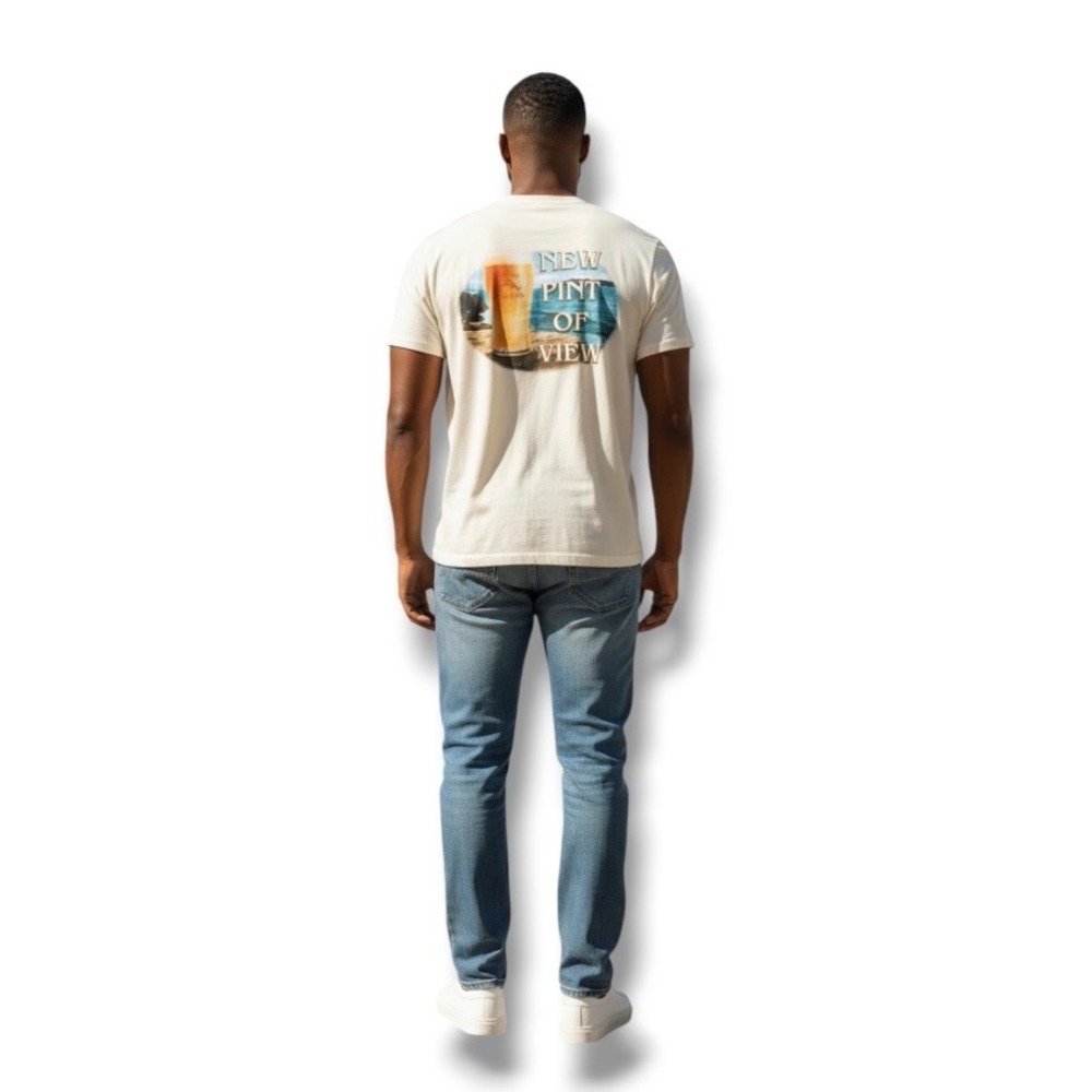 Tommy Bahama New Pint of‎ View Graphic T-Shirt Cream Beer Beach Tee Small New